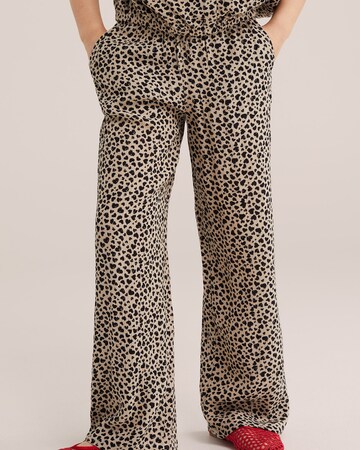 WE Fashion Wide leg Byxa i brun: framsida