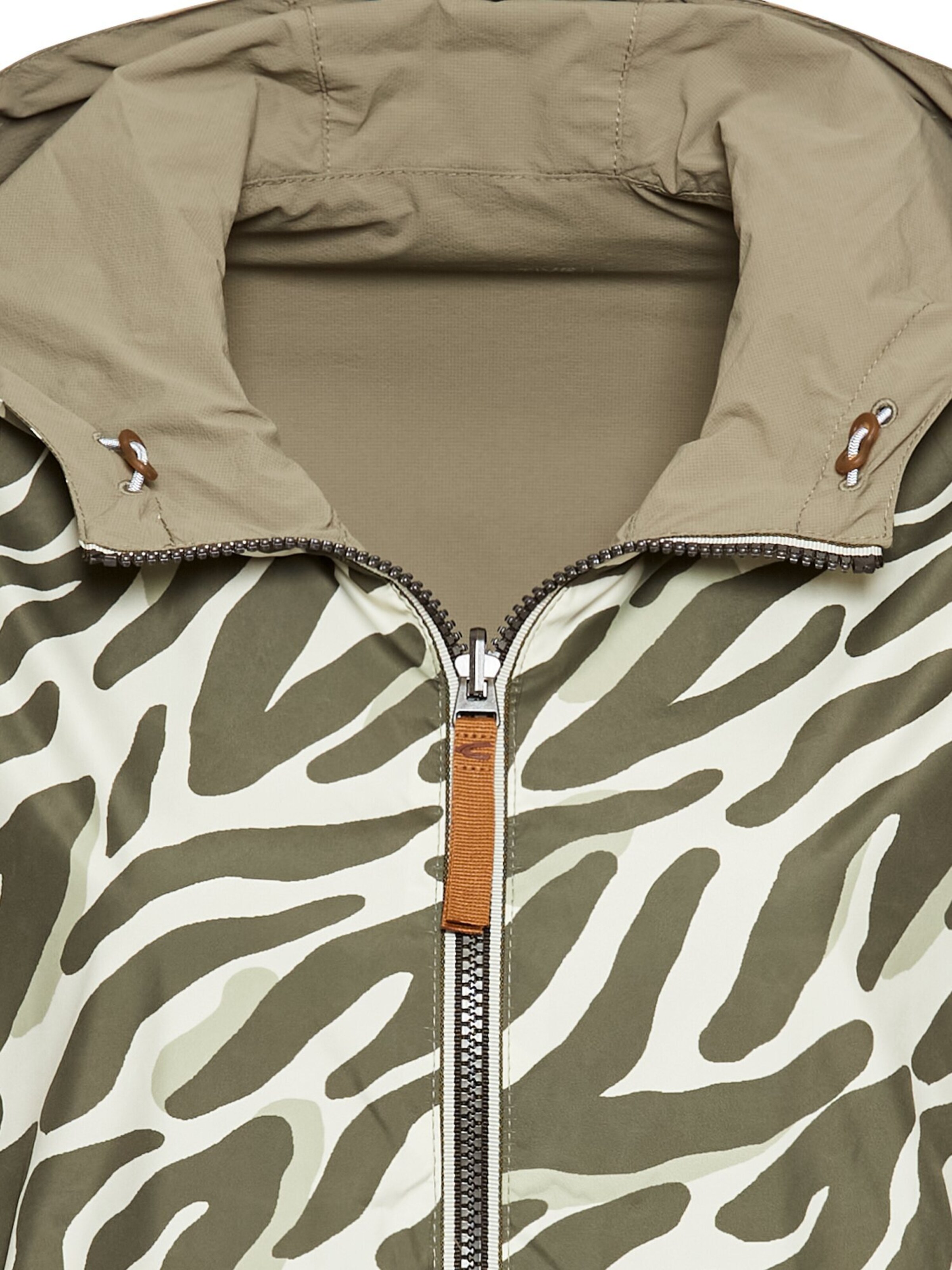CAMEL ACTIVE Wendejacke mit Allover-Print und unifarbener Seite in Grün