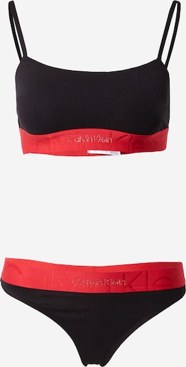 Calvin Klein Underwear Wäsche-Set in rot / schwarz, Produktansicht