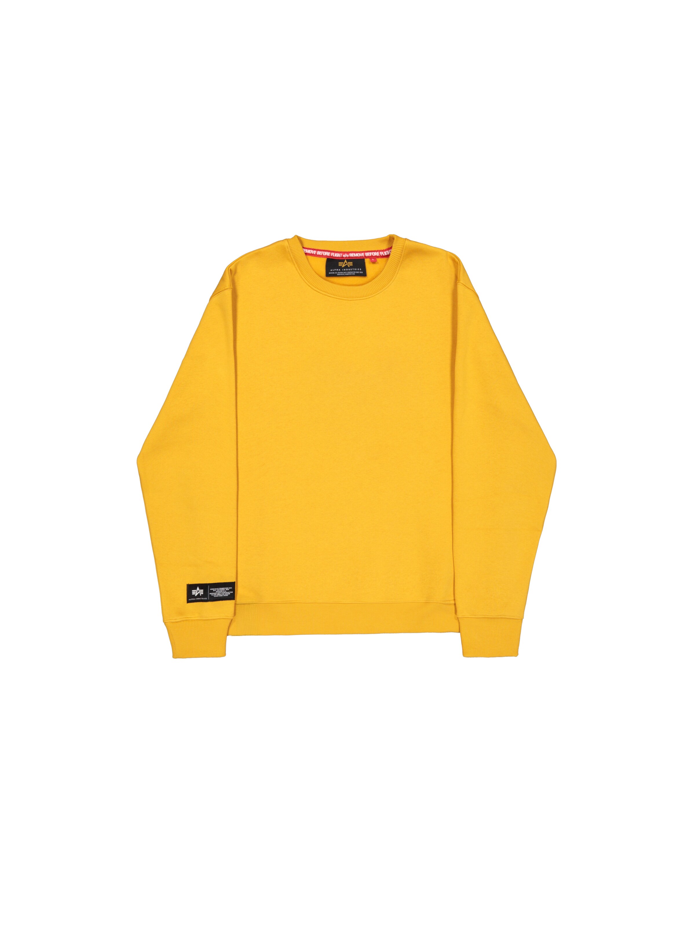 ALPHA INDUSTRIES Sweatshirt in Yellow: front