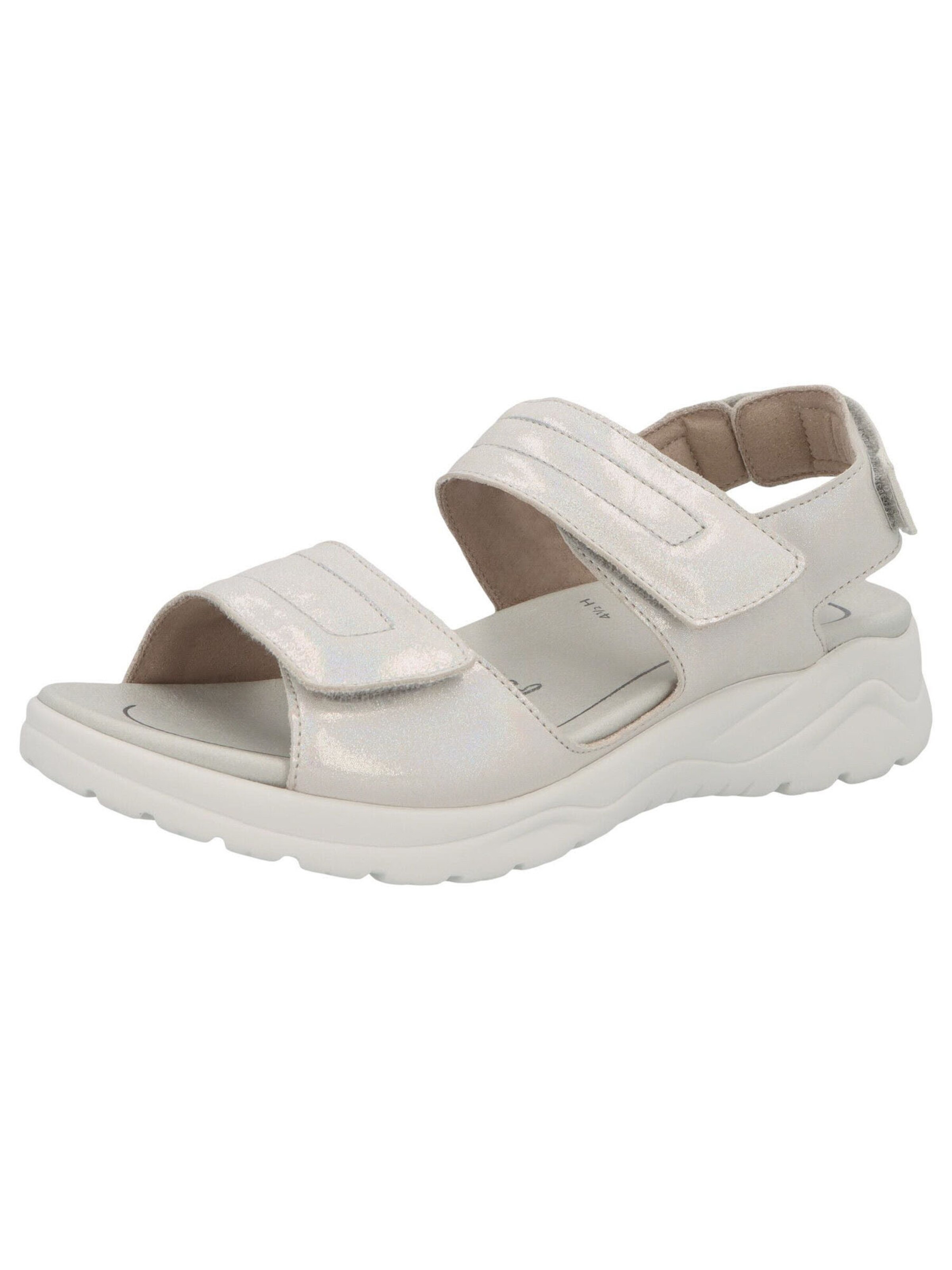 SOLIDUS Sandale 'Haika' in Silber: Vorderseite