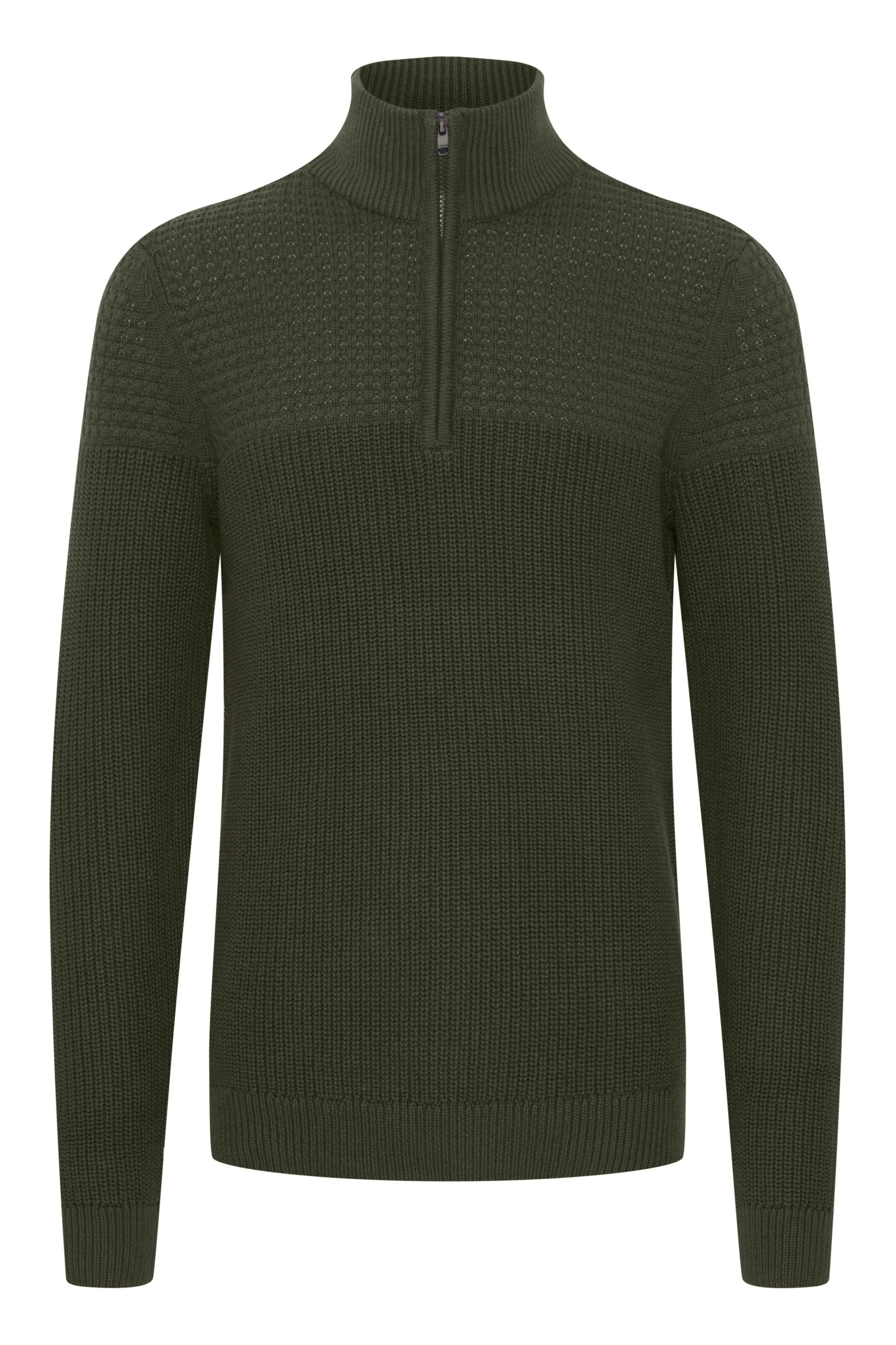 11 Project Pullover 'Adam' in Grün: Vorderseite