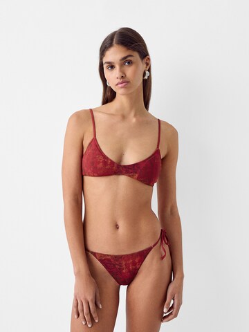Bershka Bustier Bikinitop in Rot