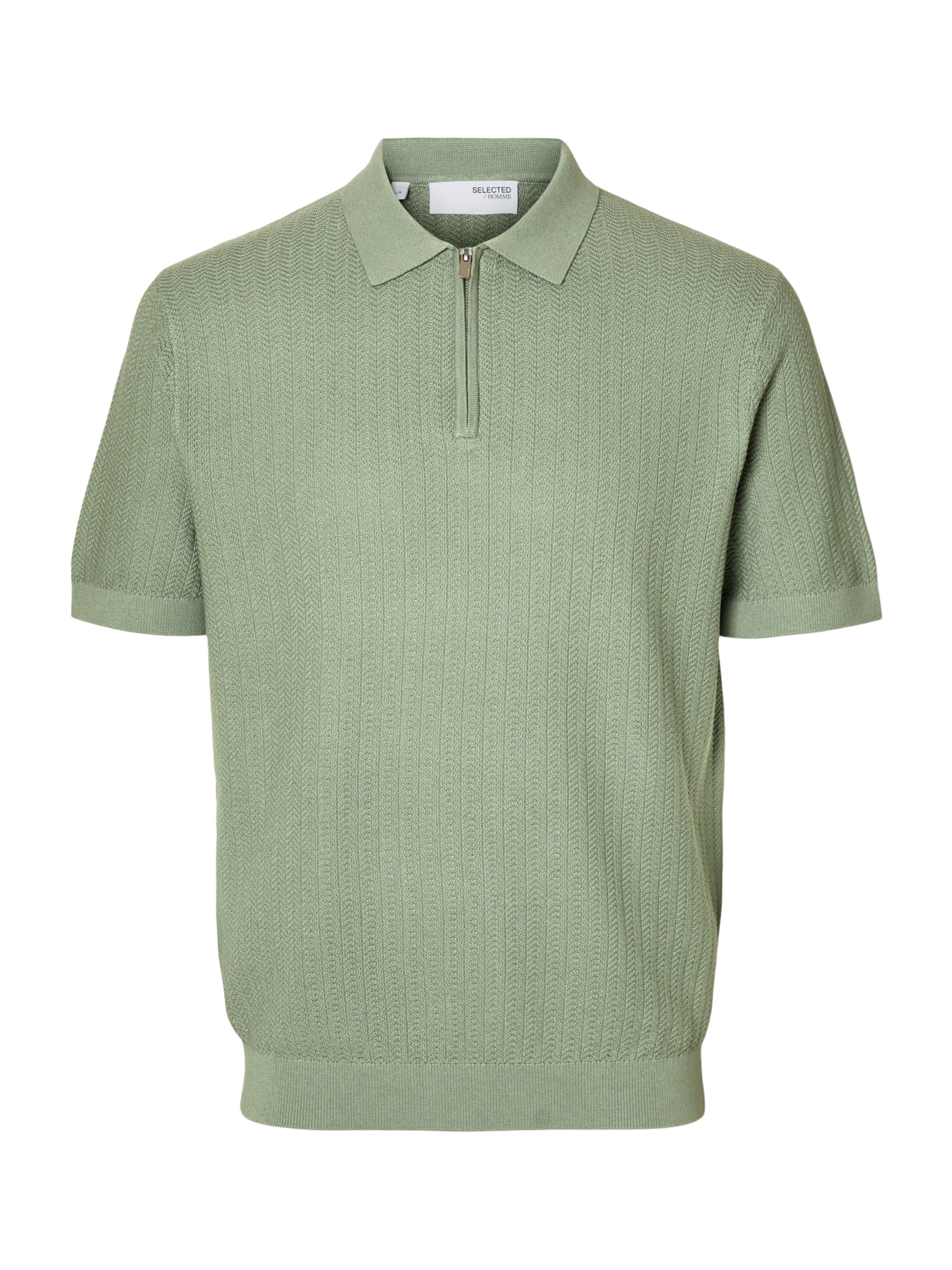 SELECTED Koszulka 'CRAN' w kolorze zielony: przód