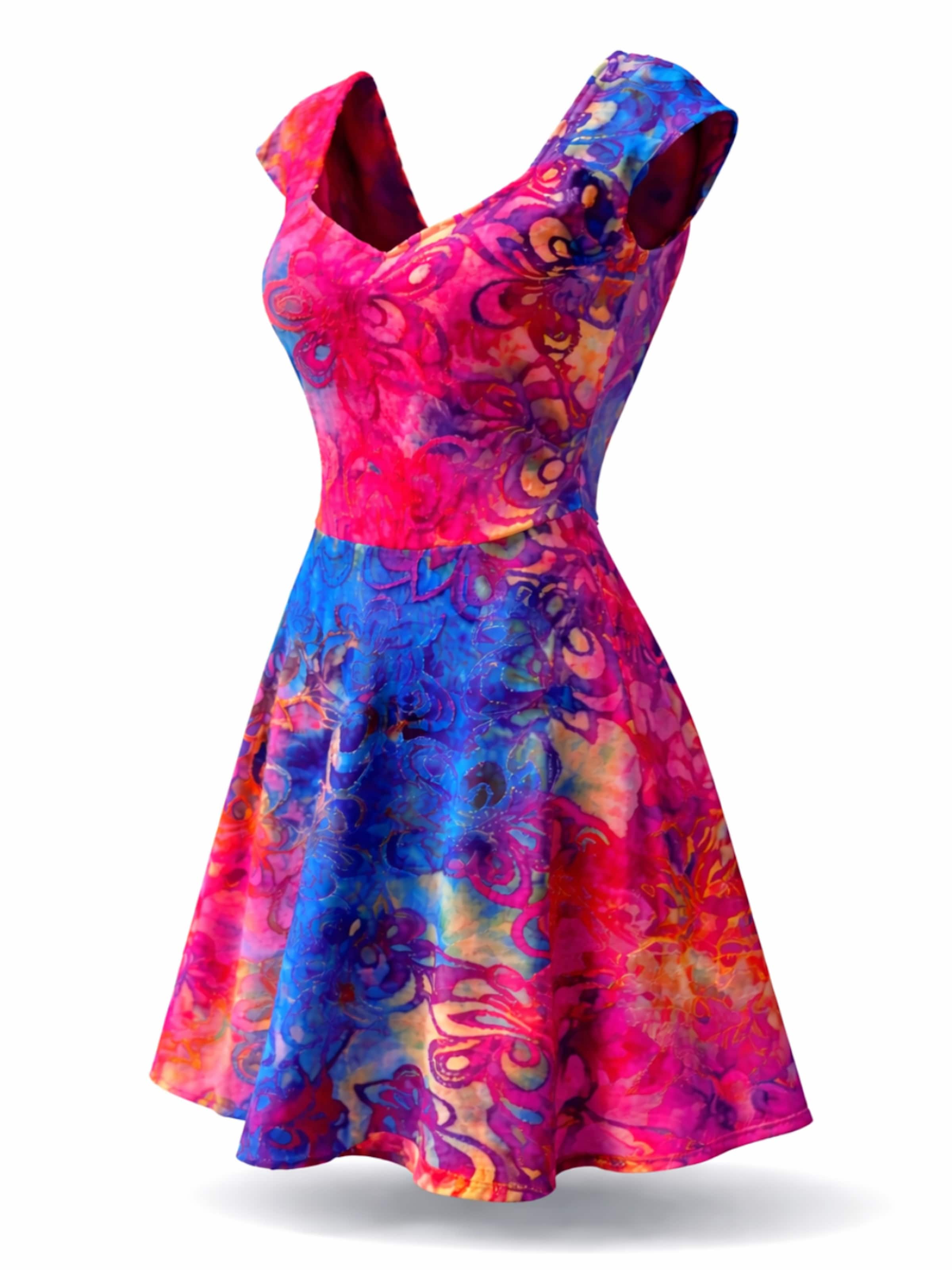 Sophia Pirrera Sommerkleid 'Hippiekleid "Tramonto"'‌‌‌‌ in dunkelpink, Produktansicht