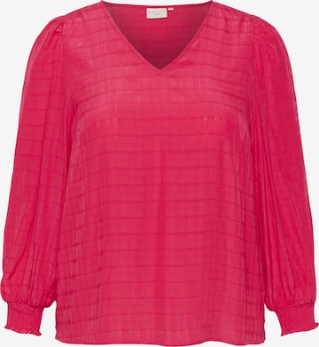 KAFFE CURVE Blouse 'Lisana' in Roze: voorkant