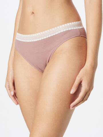 SLOGGI Panty 'GO Ribbed' in Brown: front