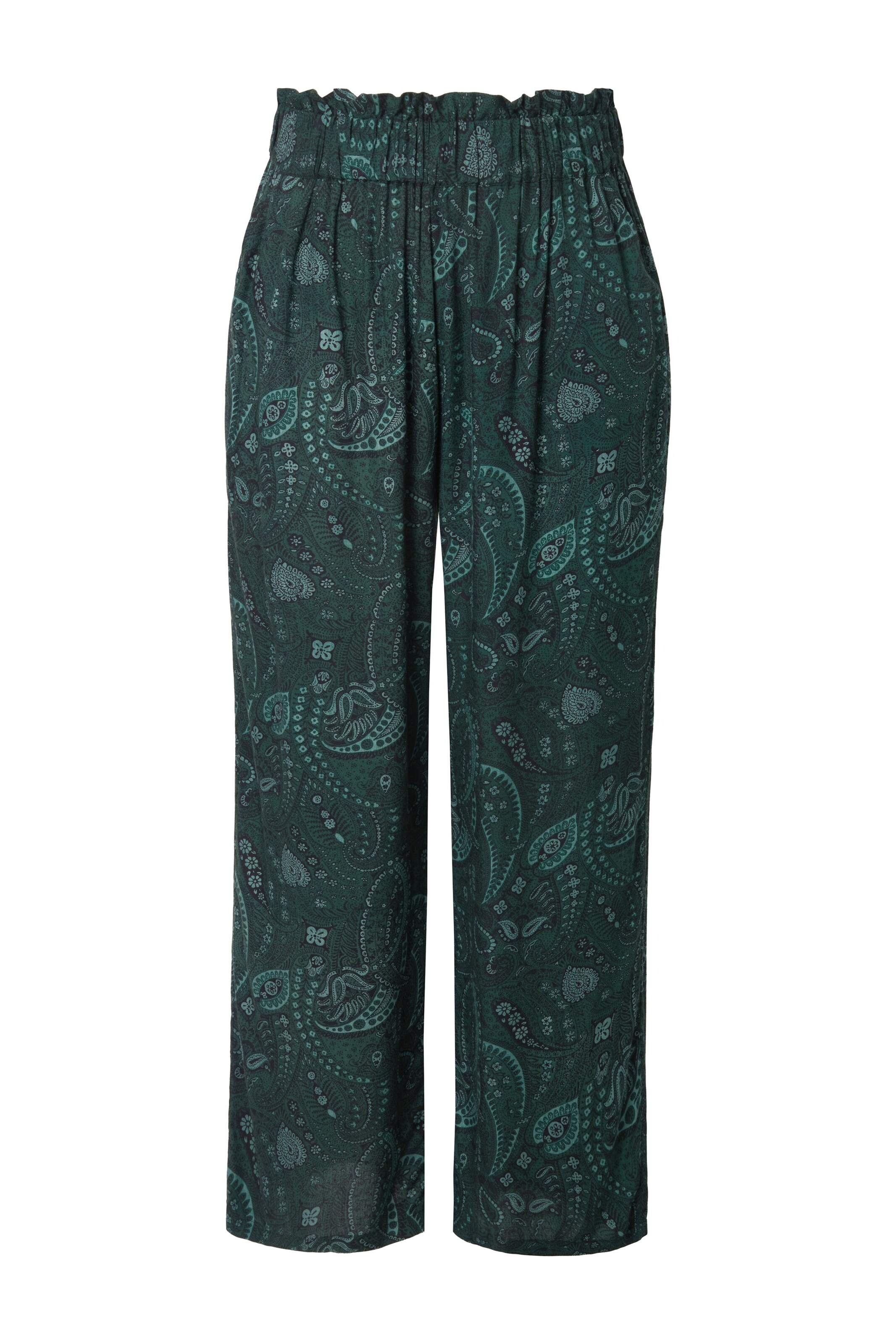 Studio Untold Wide Leg Hose in Grün: Vorderseite