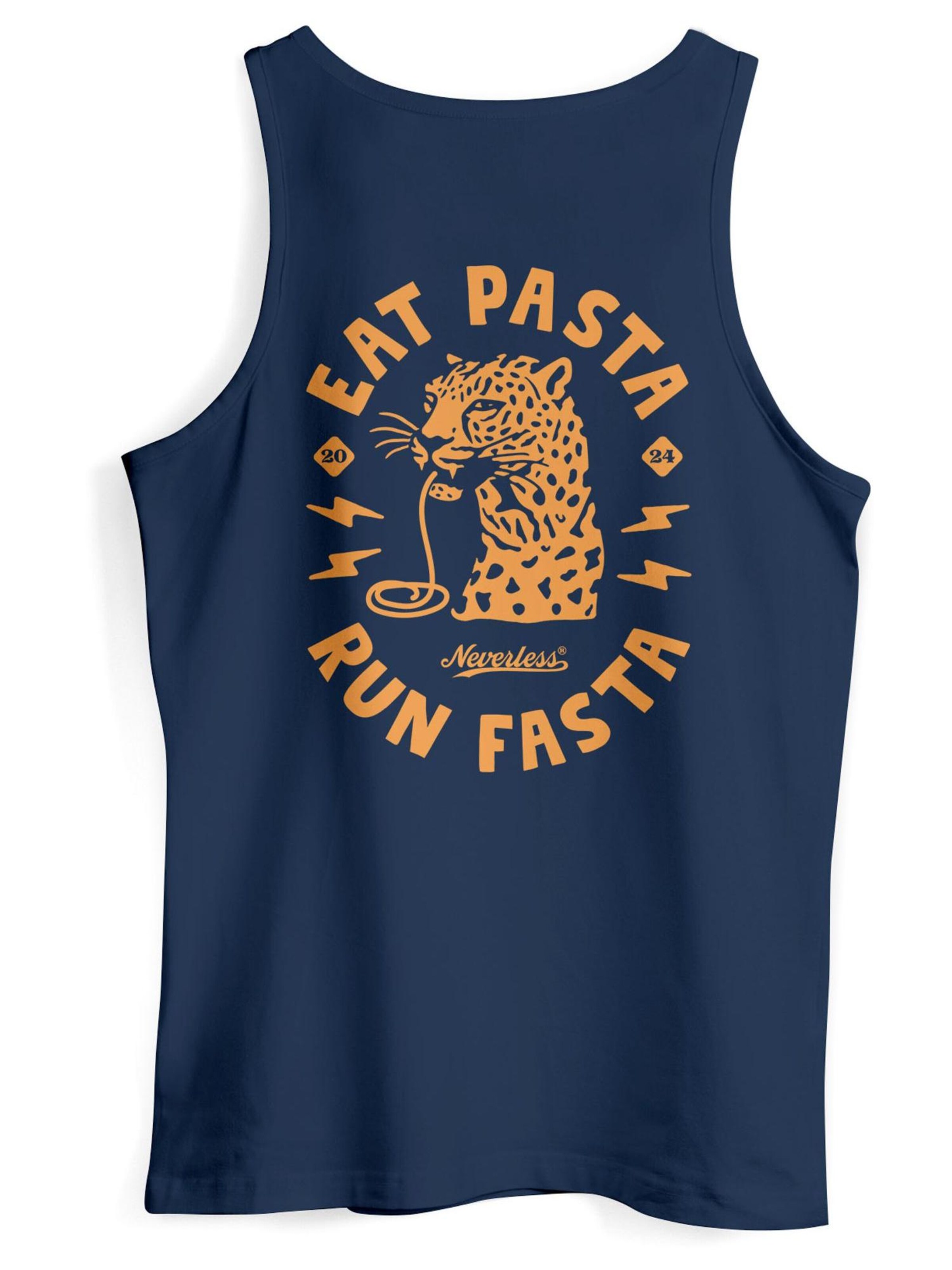Neverless Shirt 'Eat pasta' in Blue
