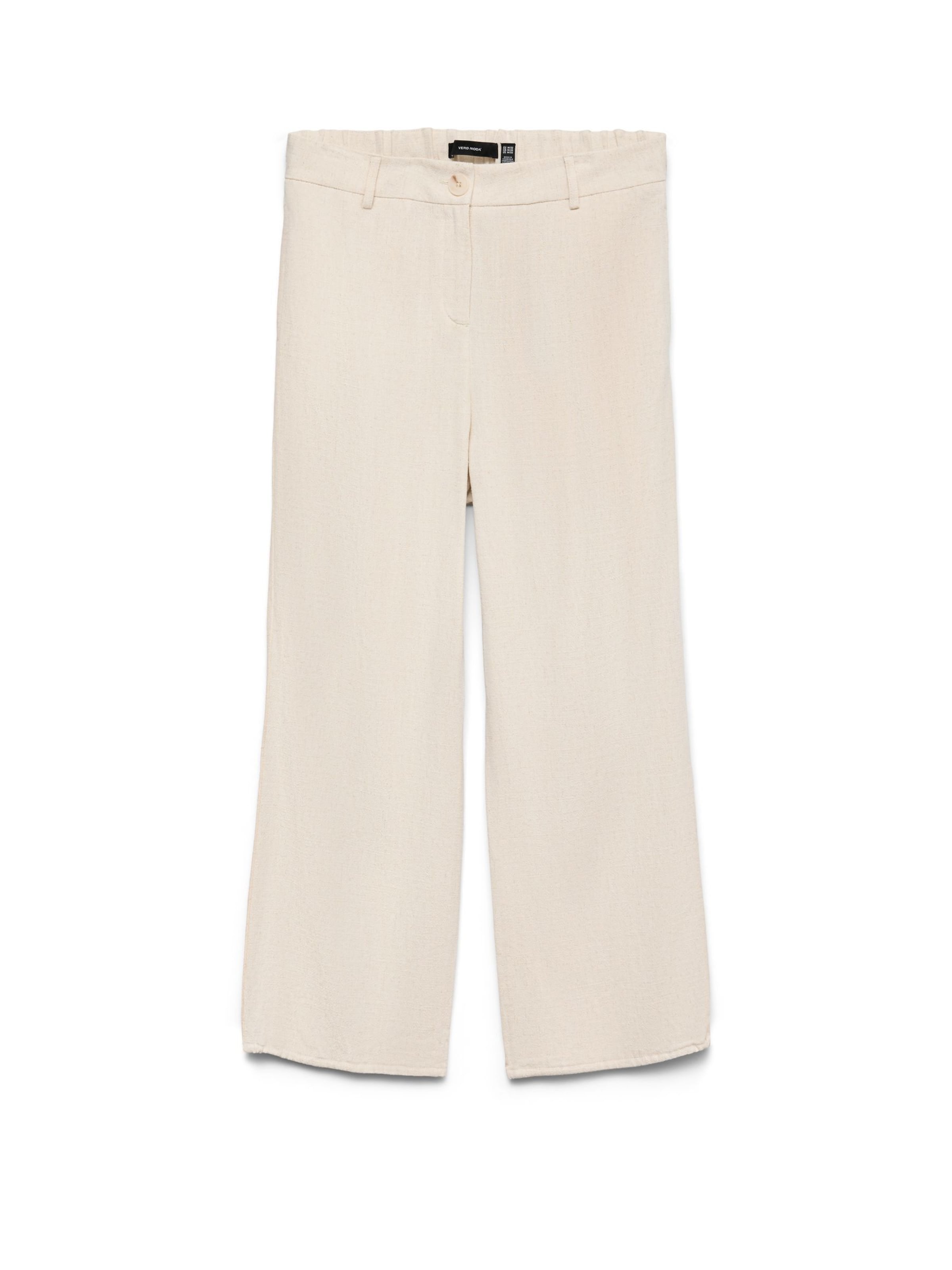 VERO MODA Wide leg Broek 'VMSisse' in Beige: voorkant