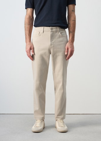MANGO MAN Tapered Jeans 'Benc' in Beige: front