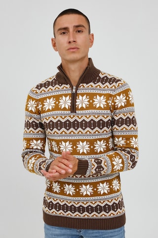 !Solid Sweater 'Winoldo' in Brown: front