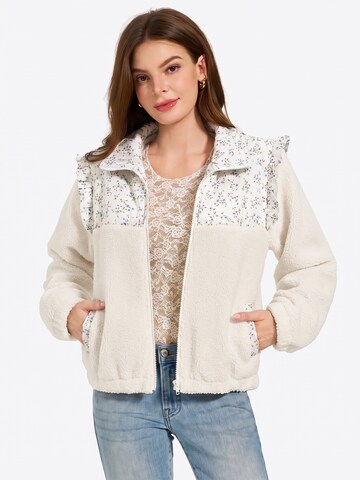 Imily Bela Fleece jas in Beige: voorkant