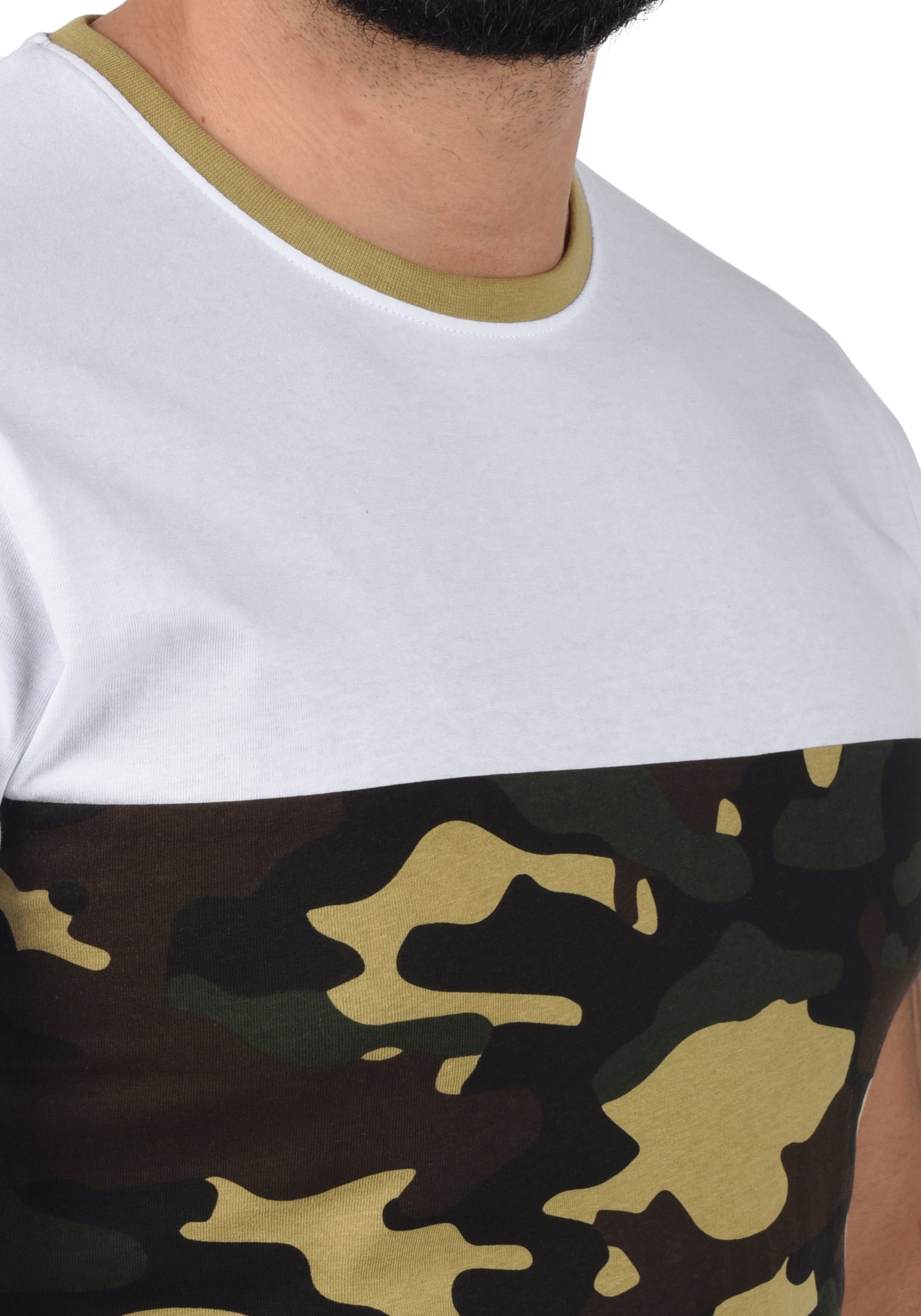 Männer Shirts  Solid T-Shirt 'Callux' in Weiß - RE92087