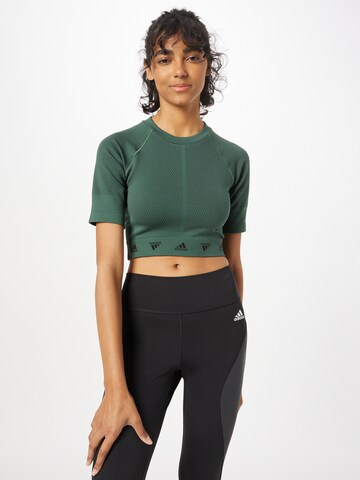 Tricou funcțional 'Aero ' de la ADIDAS SPORTSWEAR pe verde: față