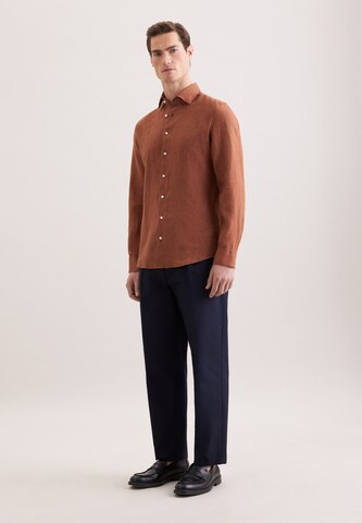 SEIDENSTICKER Slim fit Overhemd in Bruin
