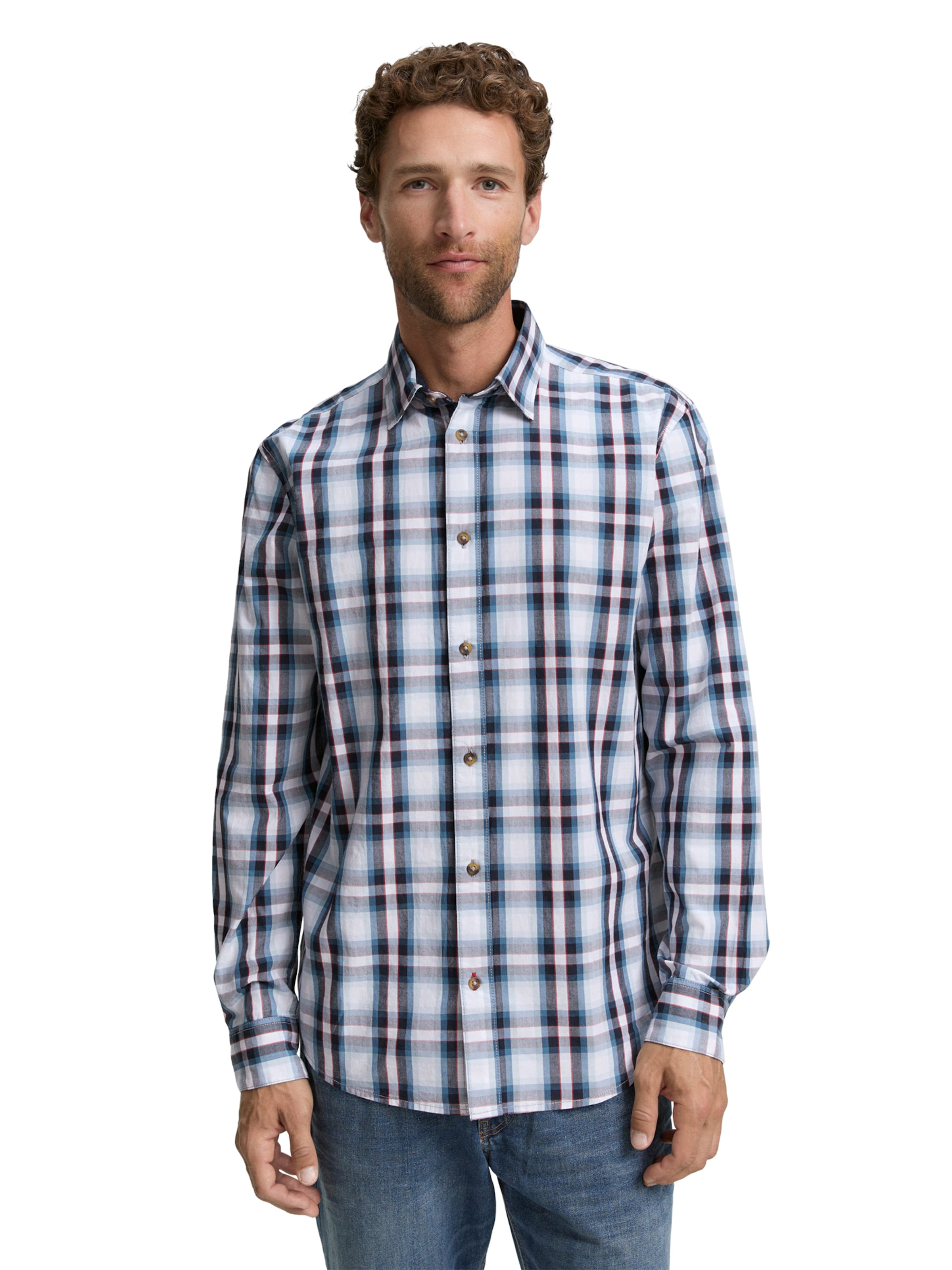 Regular fit Camicia di TOM TAILOR in blu: frontale