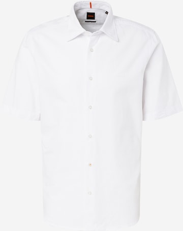 BOSS Orange Regular fit Button Up Shirt 'Rash' in White: front