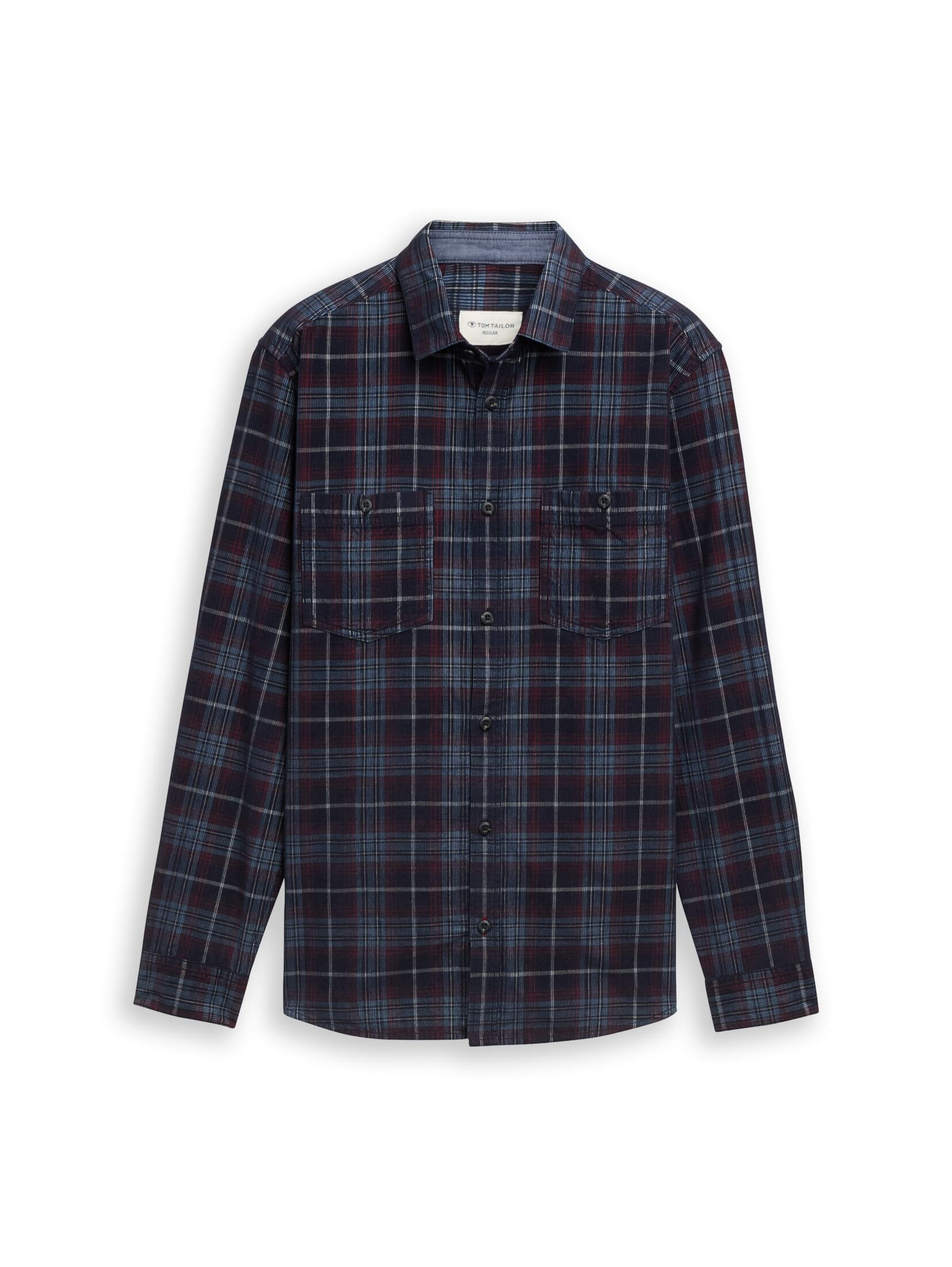 TOM TAILOR Regular fit Button Up Shirt in Blue: front