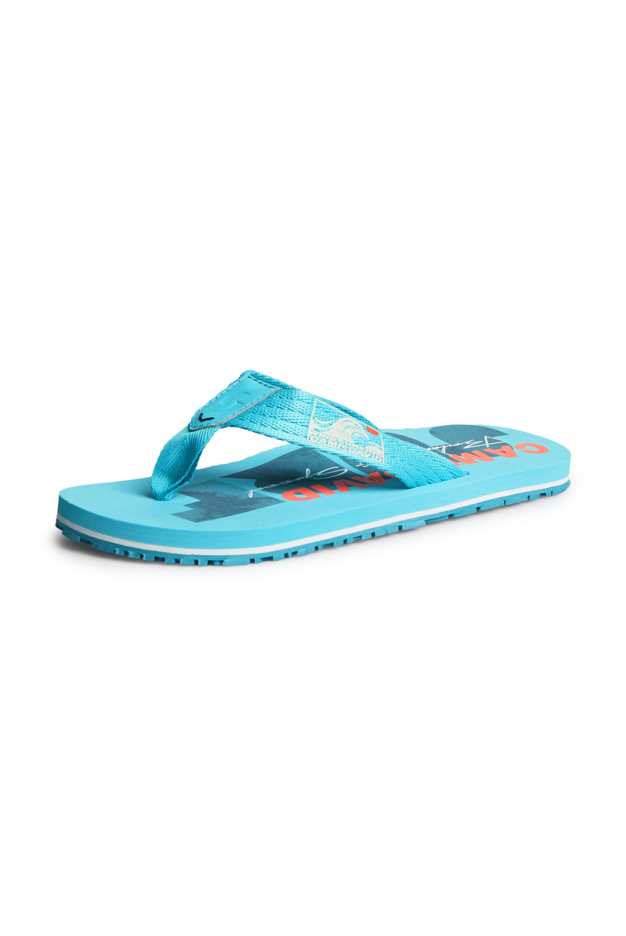 CAMP DAVID Zehensandale mit Surf Print in Blau: Vorderseite