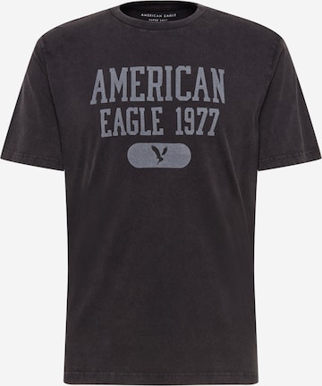 American Eagle Shirt in Zwart: voorkant