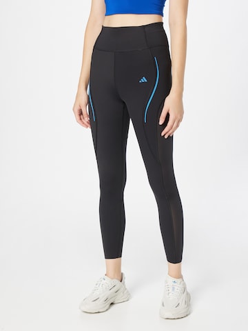 ADIDAS PERFORMANCE - Skinny Pantalón deportivo 'Tailored Hiit Luxe ' en negro: frente