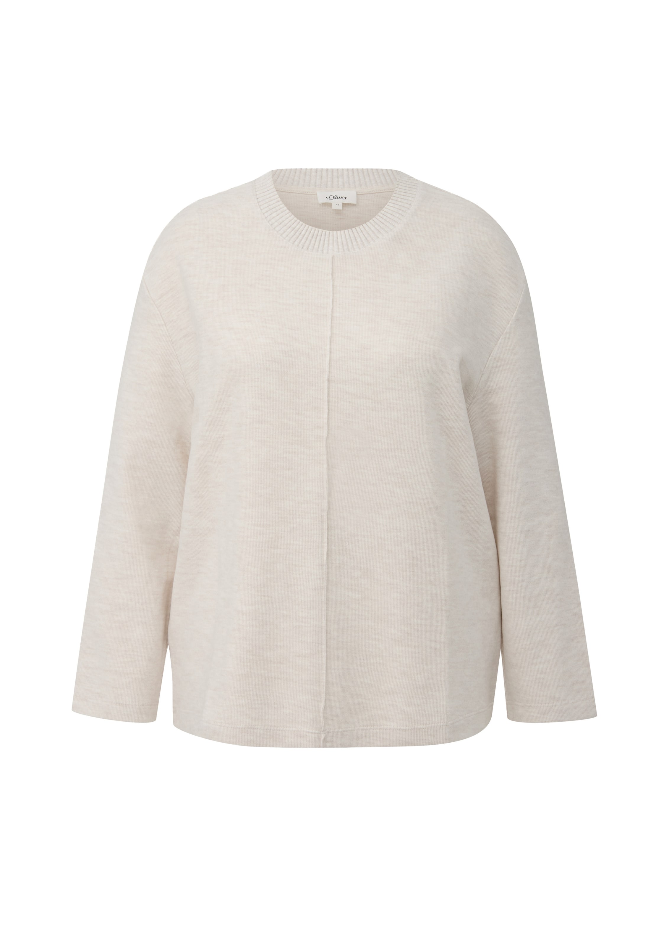 s.Oliver CURVE Sweatshirt in Beige: front