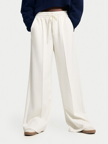 Wide Leg Pantalon Bershka en beige