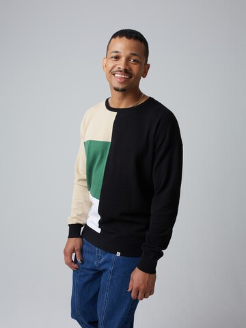 Pull-over 'Aras' ABOUT YOU x Benny Cristo en mélange de couleurs : devant