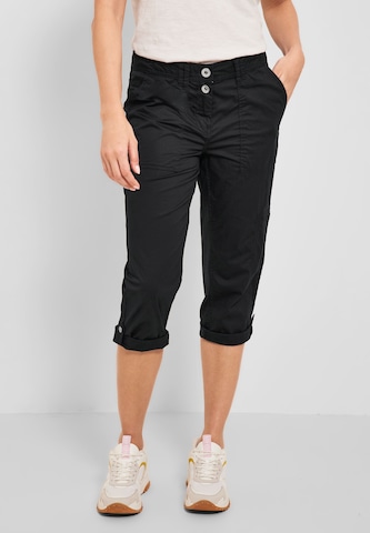 CECIL Regular Trousers in Black: front