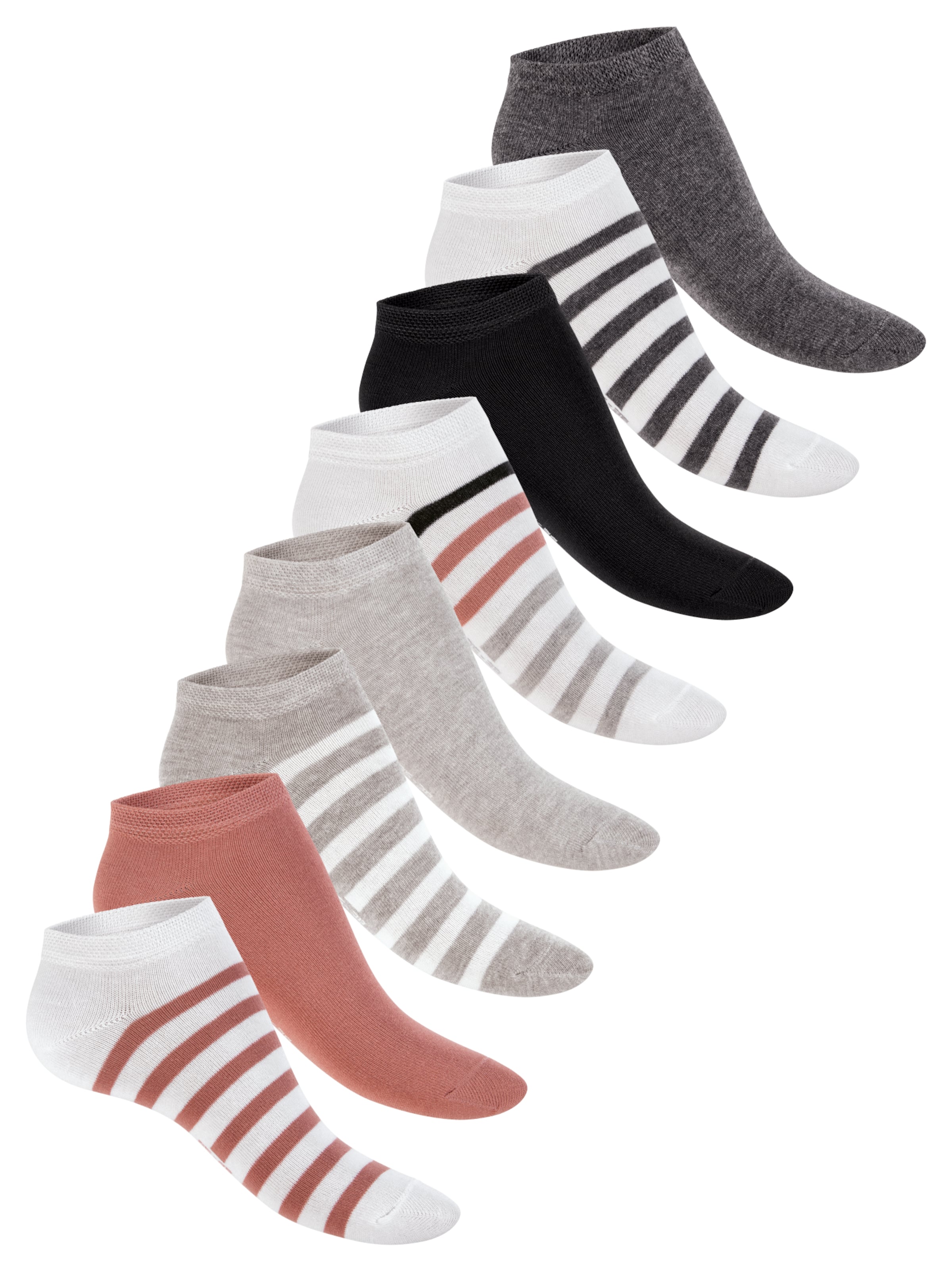 footstar Ankle Socks 'Ringel' in Orange: front