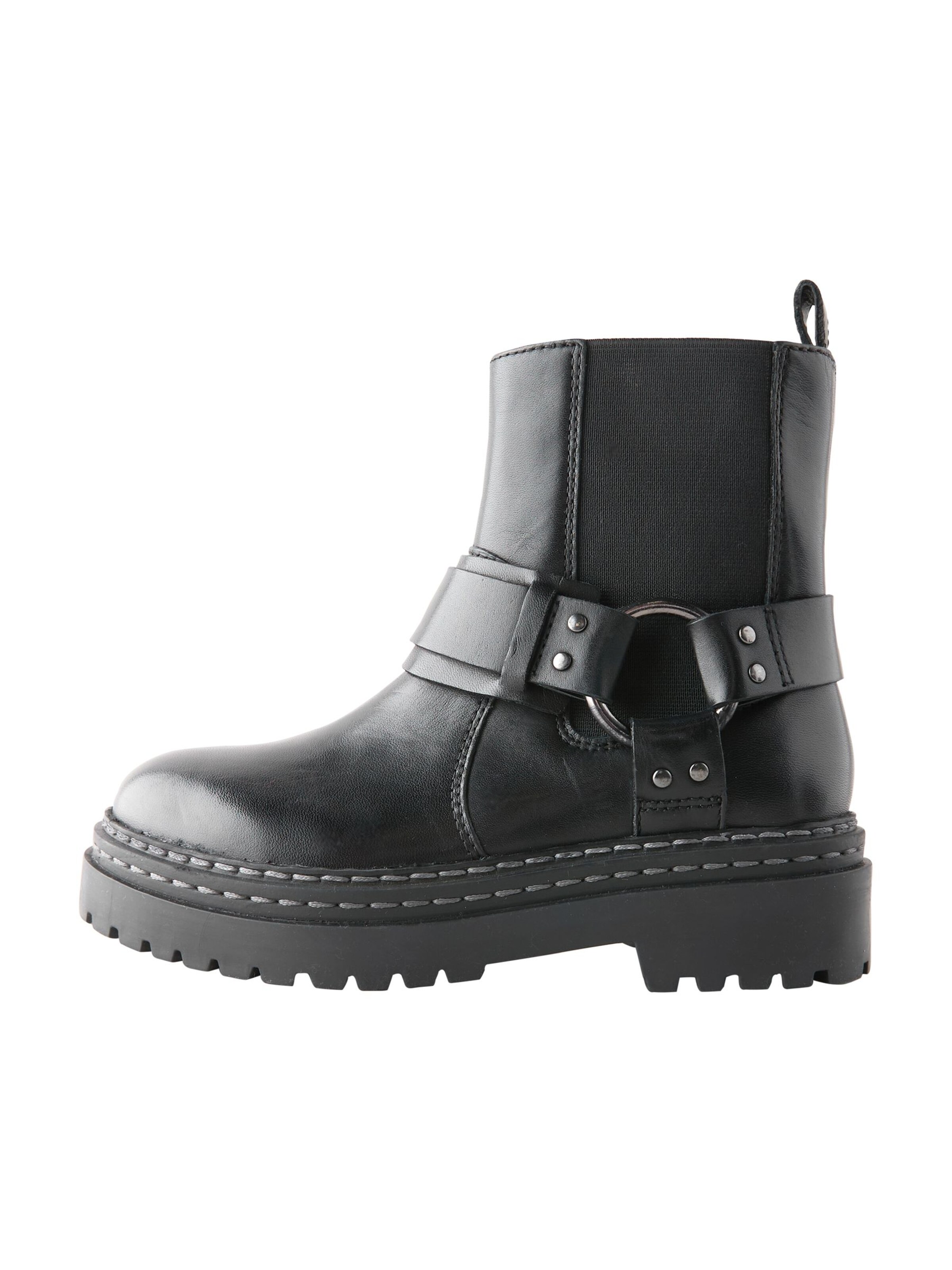 Next Stövel i svart: framsida