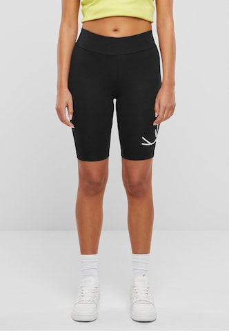 Karl Kani Skinny Workout Pants 'Essential' in Black: front