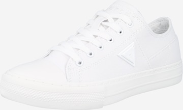 Sneaker low 'PRANZE' de la GUESS pe alb: față