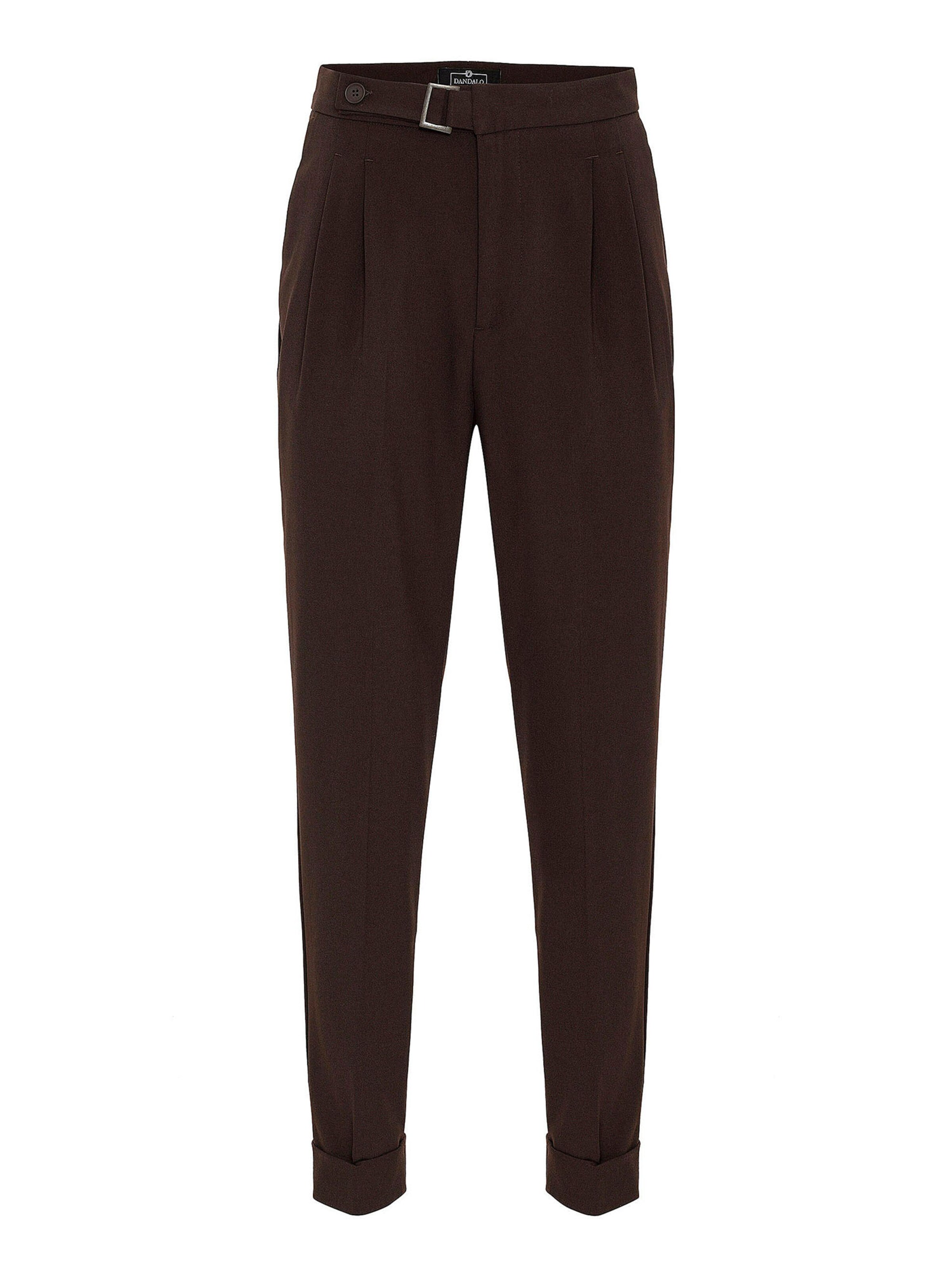 Dandalo regular Παντελόνι πλισέ σε καφέ: μπροστά