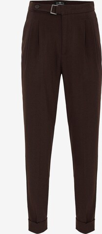 regular Pantaloni con pieghe di Dandalo in marrone: frontale