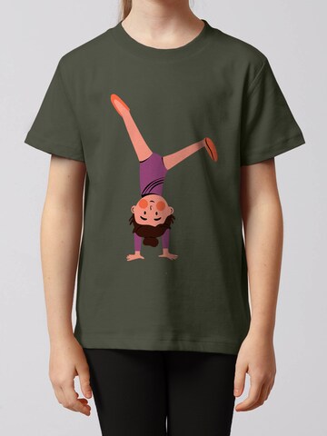T-Shirt 'Turnen' watabout.kids en vert : devant