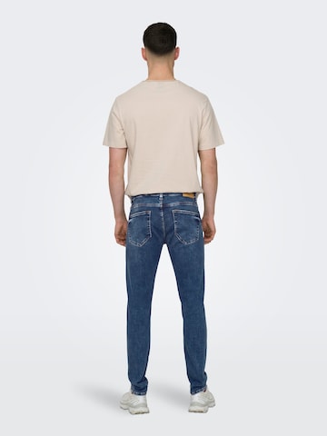 Only & Sons Skinny Fit Дънки 'Warp' в синьо