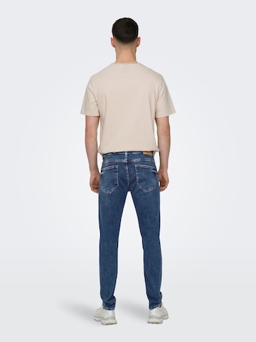 Only & Sons Skinny Jeans 'Warp' in Blau