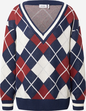 WEEKDAY Sweater 'North' in Blue: front