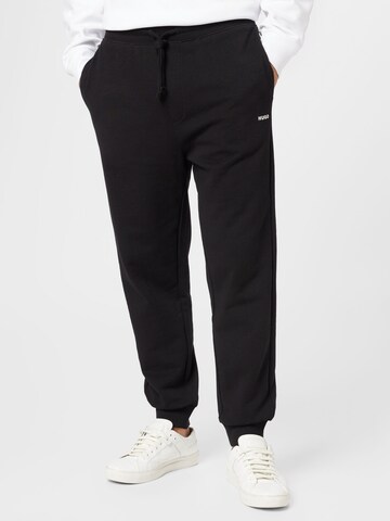 HUGO Tapered Trousers 'Dayote' in Black: front