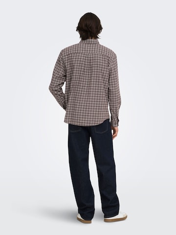 Comfort fit Camicia 'ONSGUDMUND' di Only & Sons in marrone