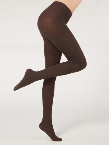 CALZEDONIA Strumpfhose 'thermo' in Braun: Vorderseite