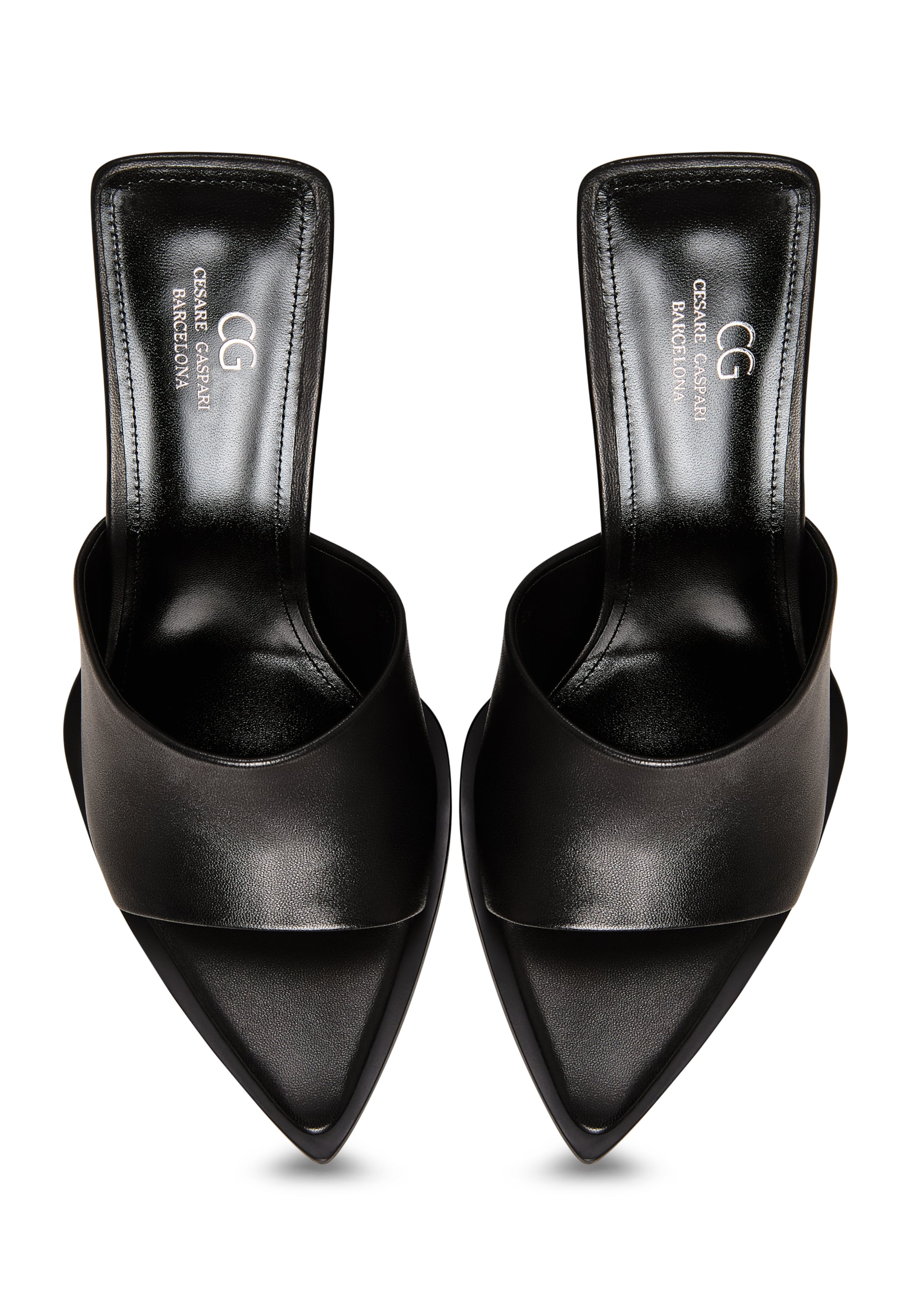 CESARE GASPARI Pantolette in Schwarz