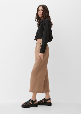 QS Wide leg Broek in Bruin