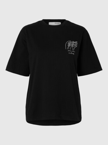SELECTED T-Shirt in Schwarz