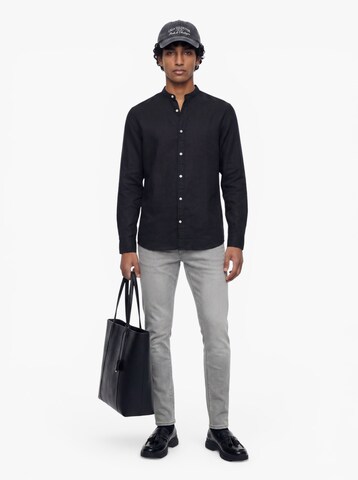 JACK & JONES - Regular Fit Camisa 'JWHSUMMER BAND' em preto