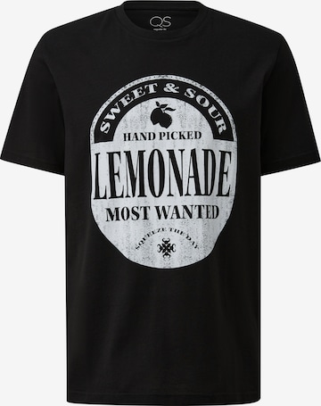 QS Shirt in Zwart: voorkant