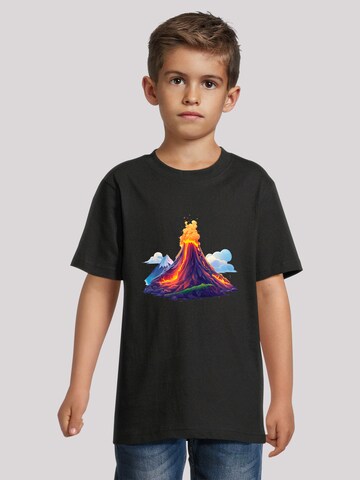 T-Shirt 'Vulkanausbruch' F4NT4STIC en noir : devant