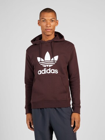 Sweat-shirt 'TREFOIL' ADIDAS ORIGINALS en rouge : devant